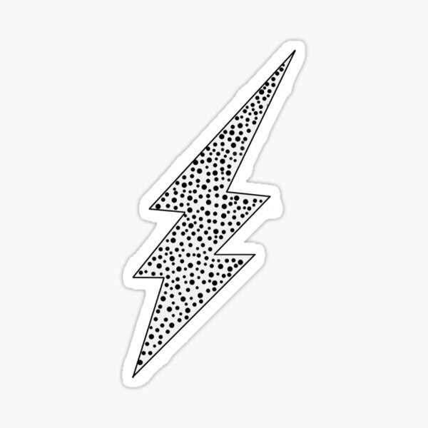 Dalmation Lightning bolt Sticker