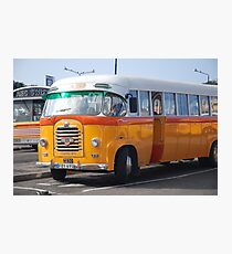 Malta Bus Photographic Print