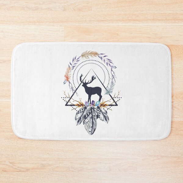 Item preview, Geometric Stag and Feathers designed and sold by Ninjawhere.