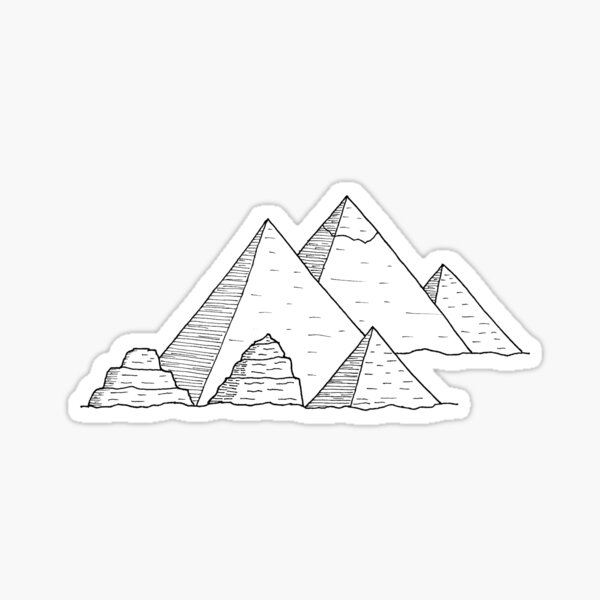 Yellow Pyramid Outline Sticker