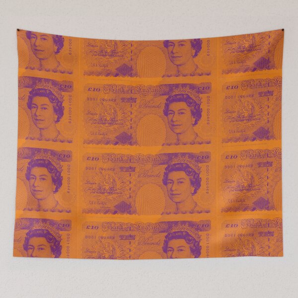 Item preview, Orange and Violet British Pound Sterling Banknote Bill Cash Coin Currency designed and sold by Plastic Memory Archive.