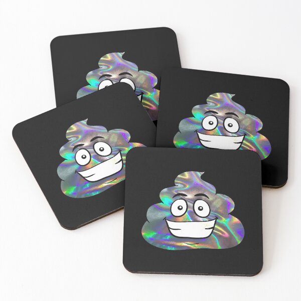Item preview, hologram print poop emoji designed and sold by Gossip Rag.