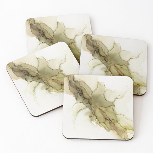 Item preview, Olive Gold Earth Tones Abstract Ink designed and sold by Olga Shvartsur.