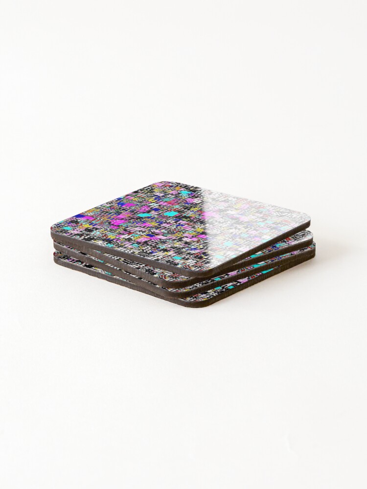 Thumbnail 4 of 5, Coasters (Set of 4), Colourful Abstract Pattern designed and sold by RiaBubble.