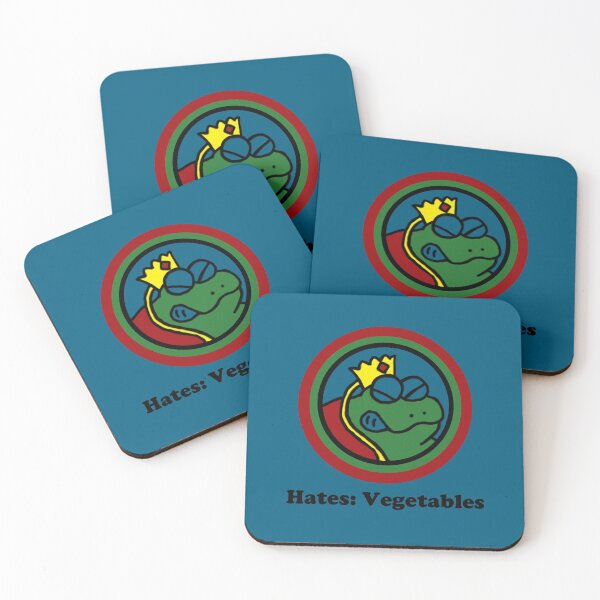 Hates: Vegetables Coasters (Set of 4)