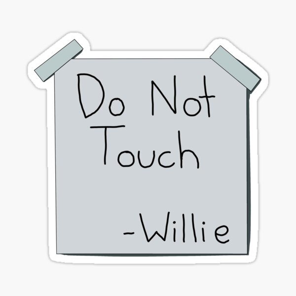 Do Not Touch Willie The Simpsons Sticker