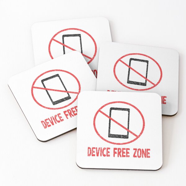 Item preview, Device free zone sign and text, time for a digital detox, ditch the smartphone and digital devices for a while designed and sold by Hollyharry.