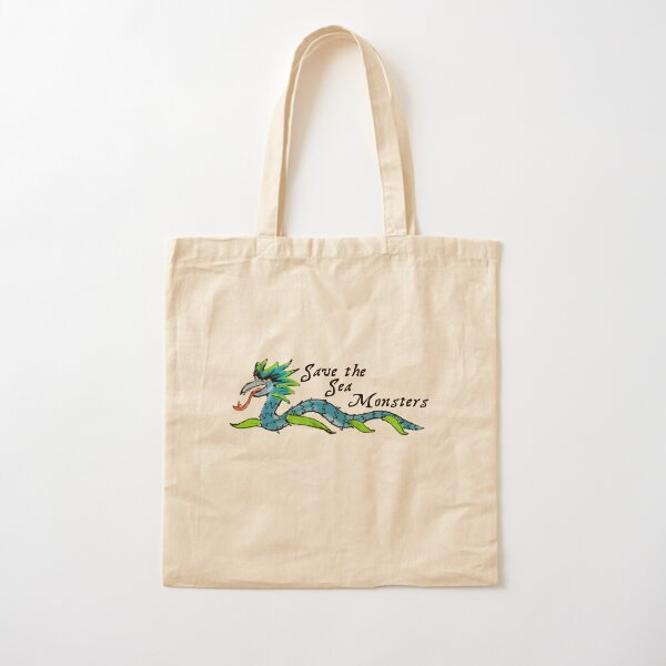 Save the Sea Monsters Cotton Tote Bag
