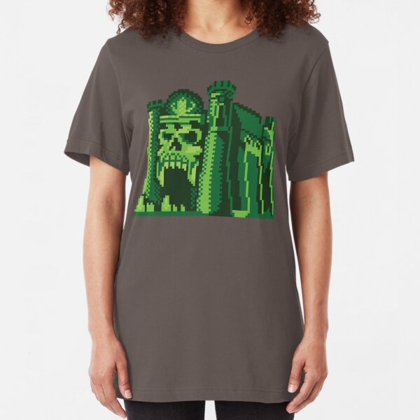By the Pixel of Grayskull Slim Fit T-Shirt