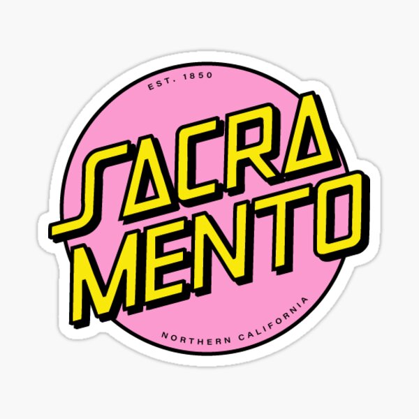 Sacramento Circle Logo (Pink) Sticker