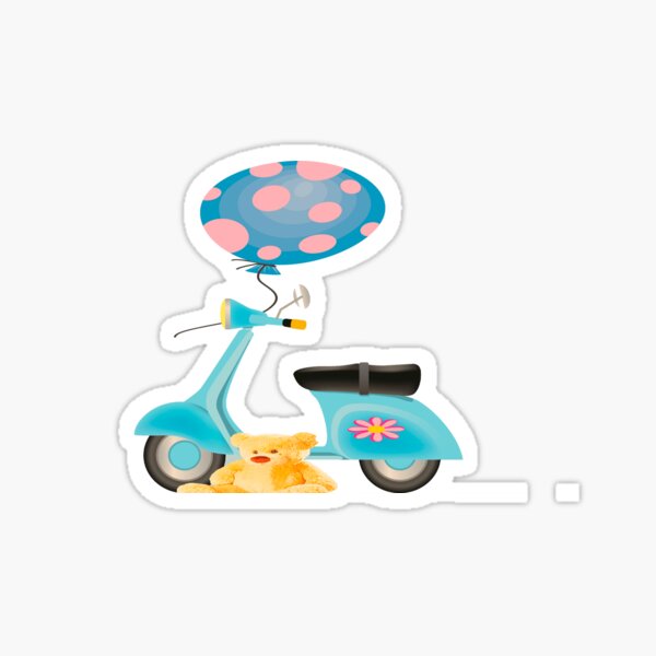 Teddy's Scooter Sticker