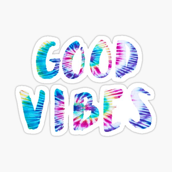 "Tie Dye Good Vibes" Sticker by eperez123 Redbubble