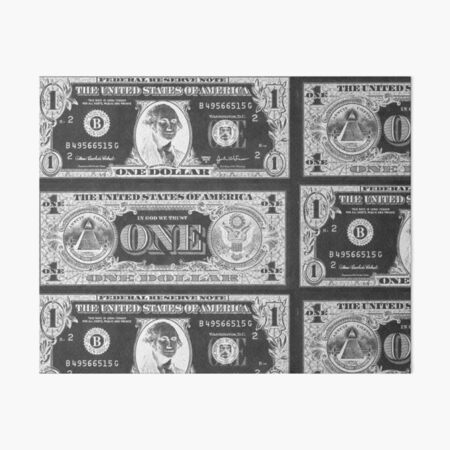 100 dollar bill art board print by deniz29 redbubble