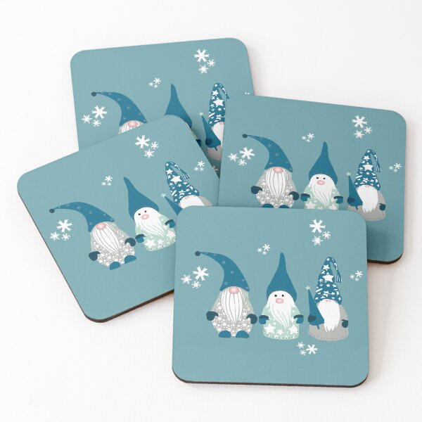 Trio of Gnomes Coasters (Set of 4)
