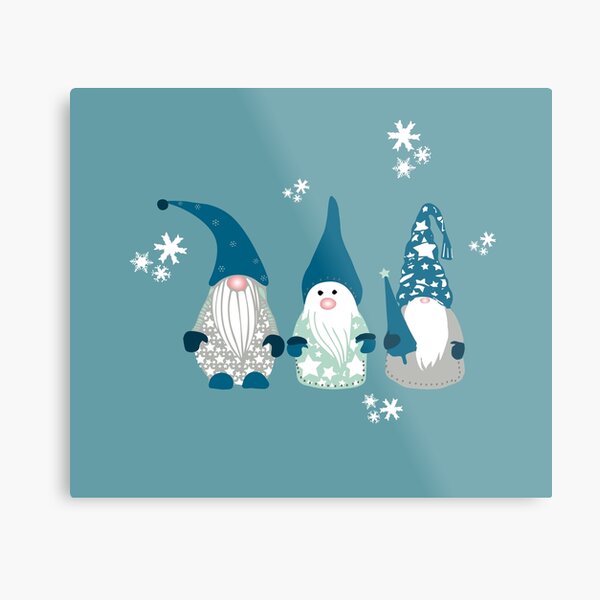 Trio of Gnomes Metal Print