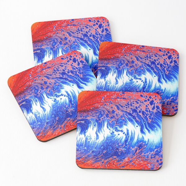 Item preview, Broncos Acrylic Pour Painting  designed and sold by Ashley Branstetter.