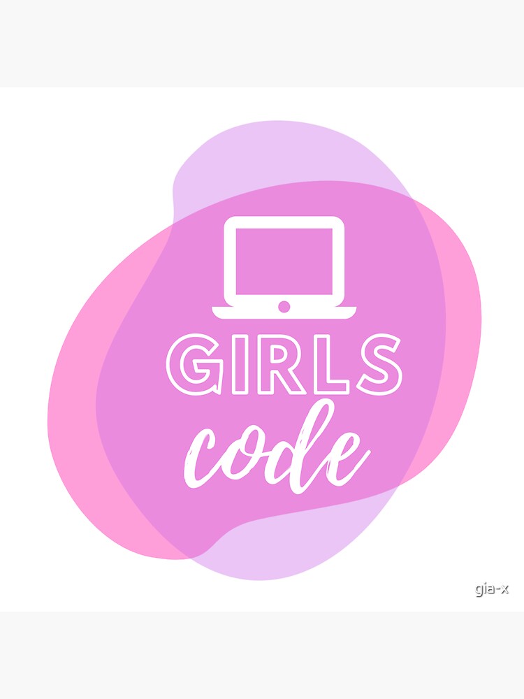 ""Girls Code" Inspirational and Cute Message" Sticker for Sale by giax