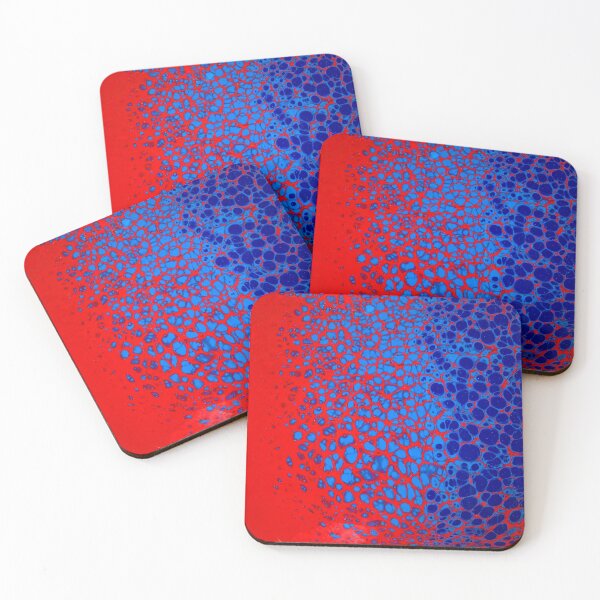 Item preview, Red Web Acrylic Pour Painting  designed and sold by Ashley Branstetter.