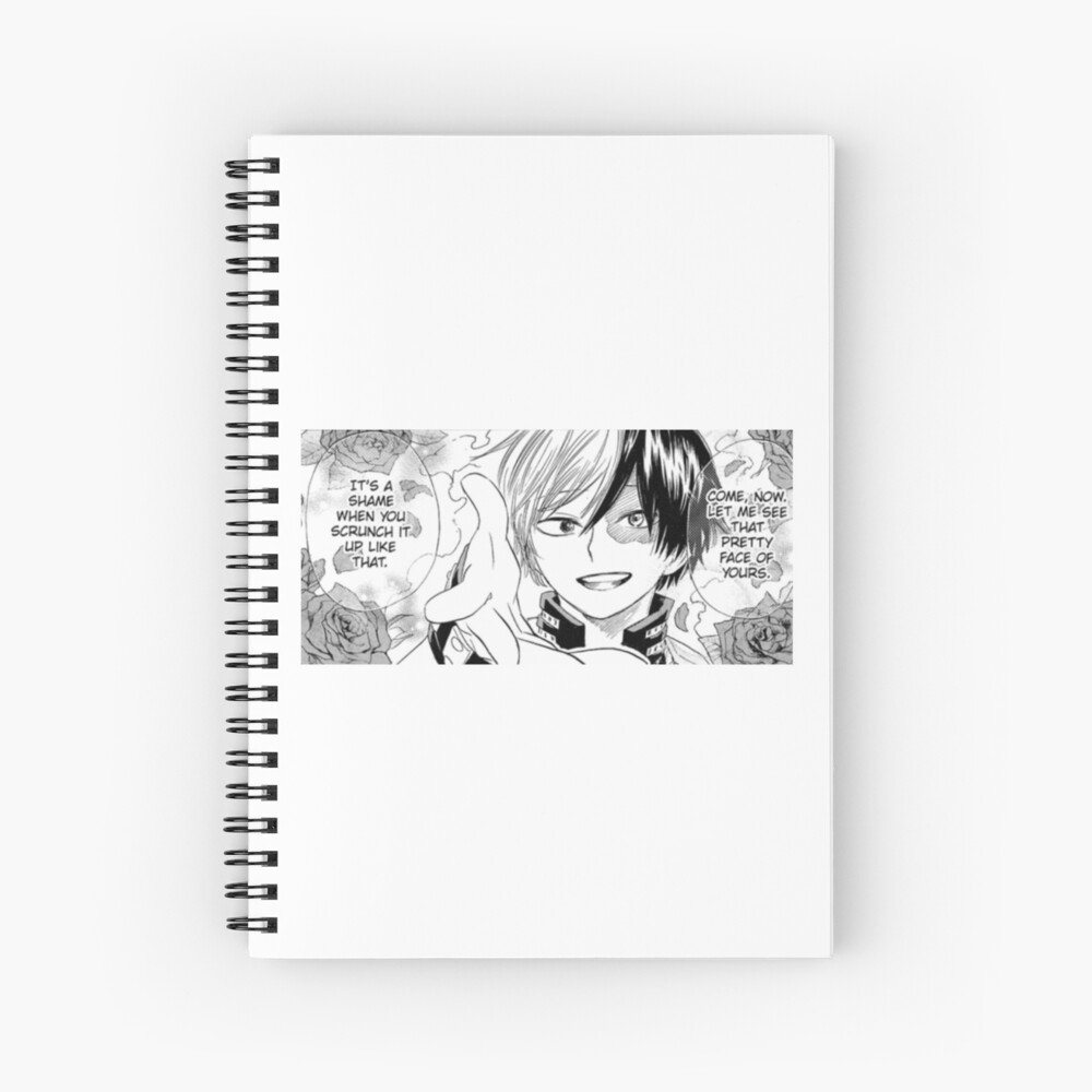 Todoroki Manga Cap Spiral Notebook By Joojlia Redbubble