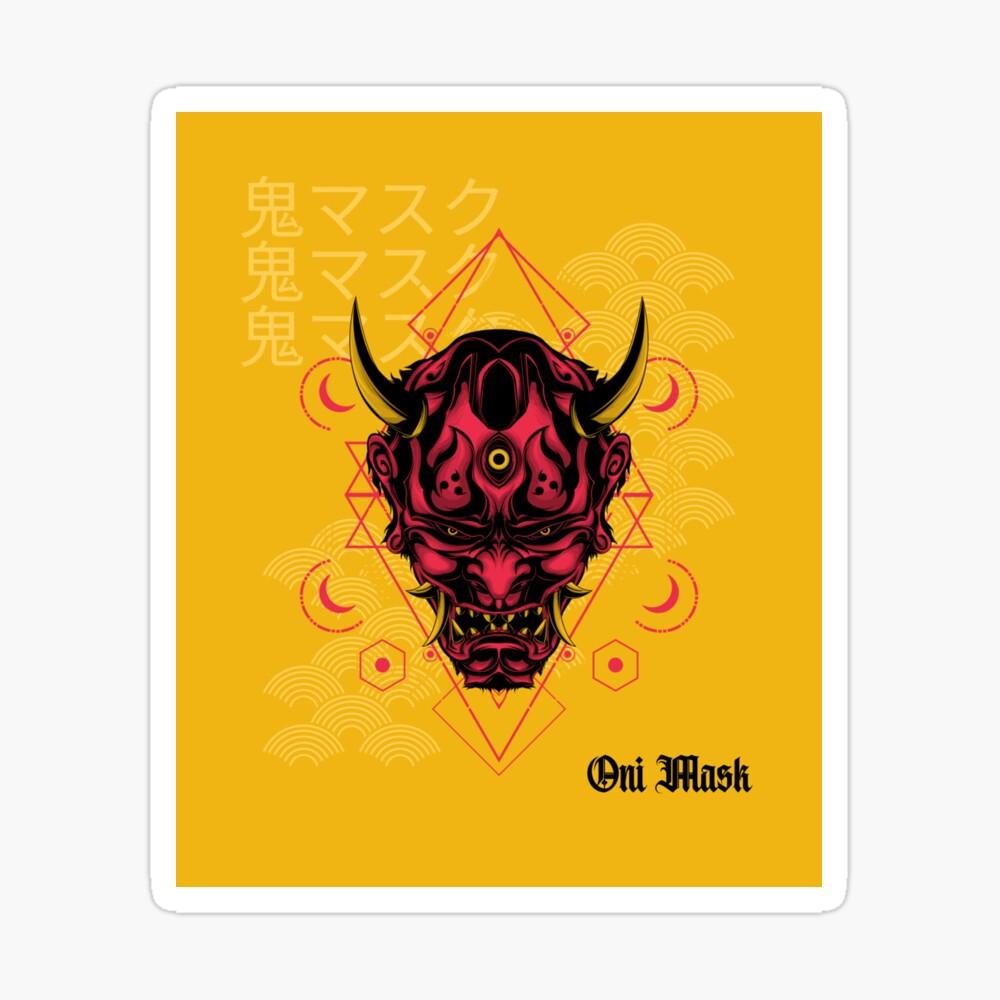Oni Mask 鬼マスク Poster By Aladdinmktgs Redbubble Oni Mask 鬼マスク Poster By Aladdinmktgs Redbubble