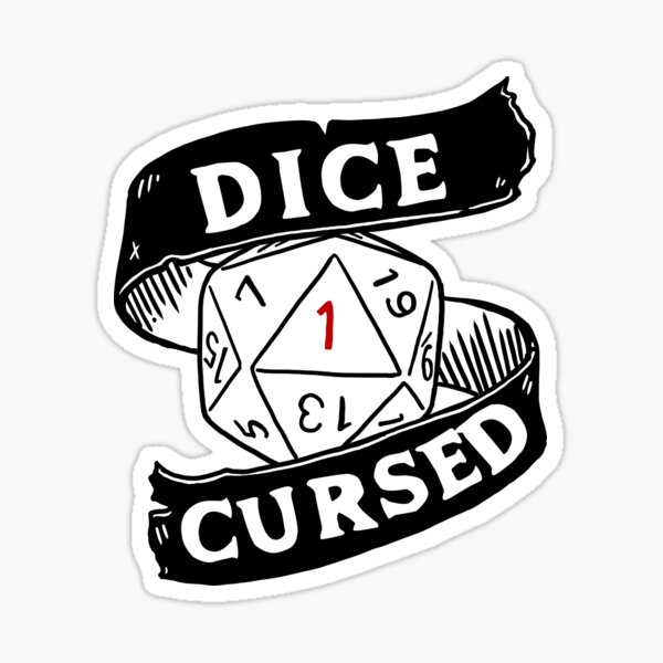 Dice Cursed (Light) Sticker