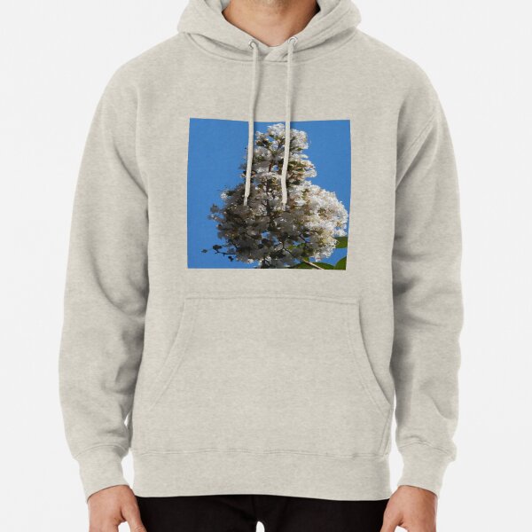 White Crepe Myrtle In Lock Down Pullover Hoodie