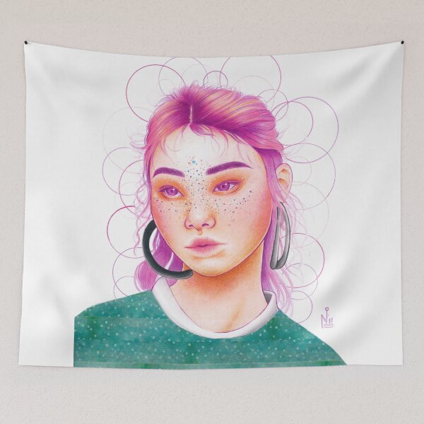 Item preview, Confetti Glitter Mixed Media Portrait designed and sold by Nikita Iszard.
