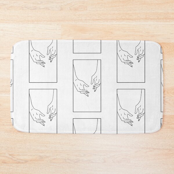 Item preview, Minimalist Hands Reaching Line Drawing Black designed and sold by TheDoodlemancer.