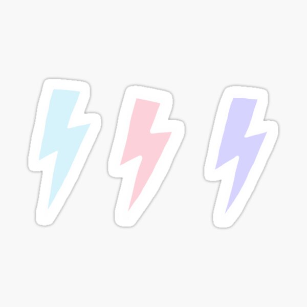 Item preview, Pastel Lightning Bolt Sticker Pack designed and sold by zarapatel.