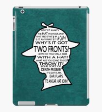 Sherlock's Hat Rant iPad Case - Teal iPad Case/Skin
