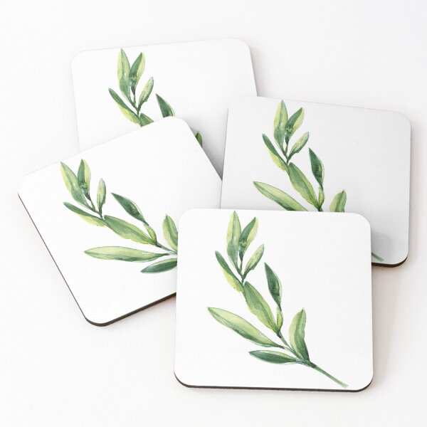 Item preview, green watercolor leaf  designed and sold by norah216.