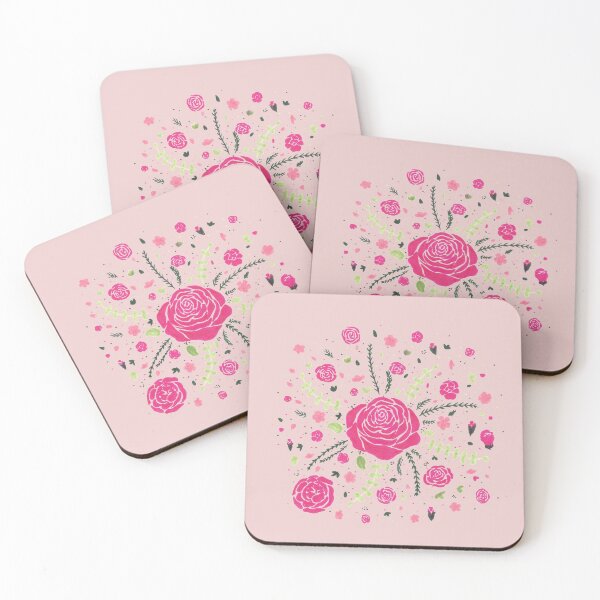 Item preview, Flower Rose Print Marker Watercolor Painting designed and sold by PineappleMorgan.