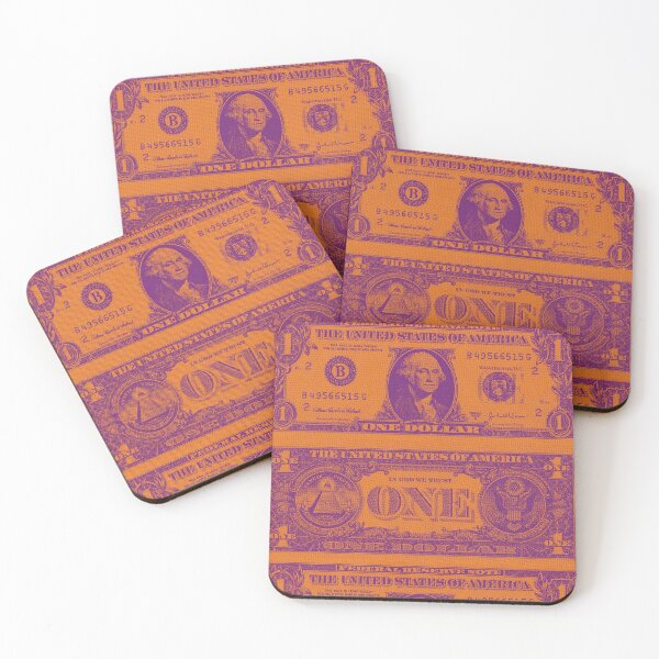 Item preview, Orange and Violet American Dollar Banknote Bill Cash Coin Currency designed and sold by Plastic Memory Archive.