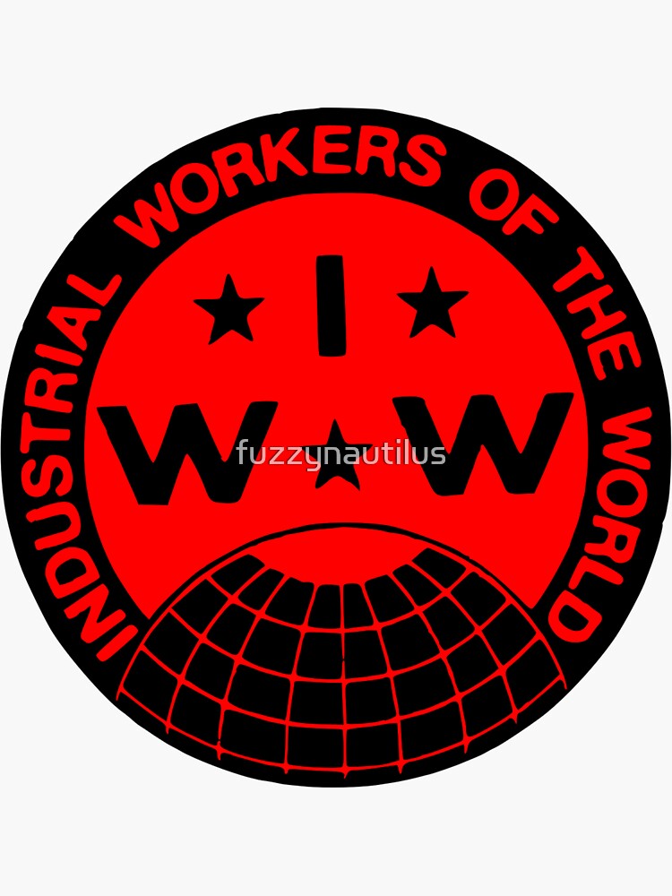Thumbnail 3 von 3, Sticker, Logo der Industrial Workers of the World (IWW) designt und verkauft von fuzzynautilus.