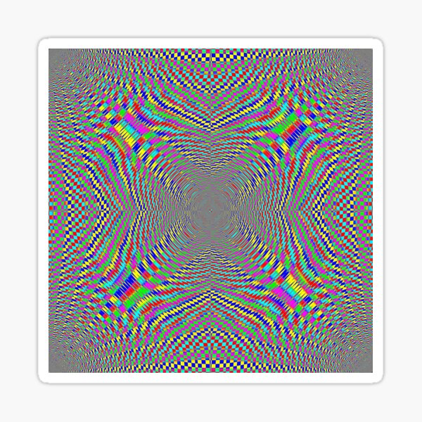 Optical illusion Concentric Circles Geometric Art - концентрические круги Sticker