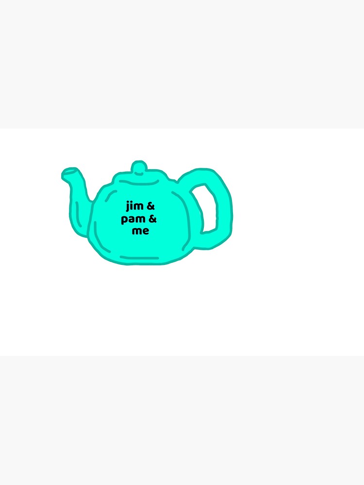 "The Office Pam and Jim Teapot" Sticker by KatieScott Redbubble