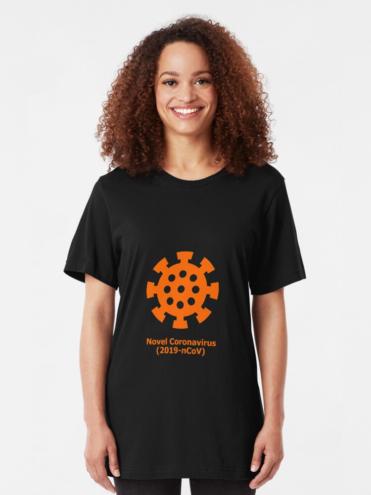 Alternate view of Novel Coronavirus (2019-nCoV) Slim Fit T-Shirt