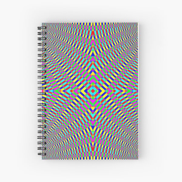 Optical illusion Concentric Circles Geometric Art - концентрические круги Spiral Notebook