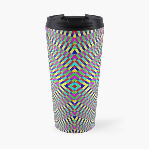 Optical illusion Concentric Circles Geometric Art - концентрические круги Travel Mug