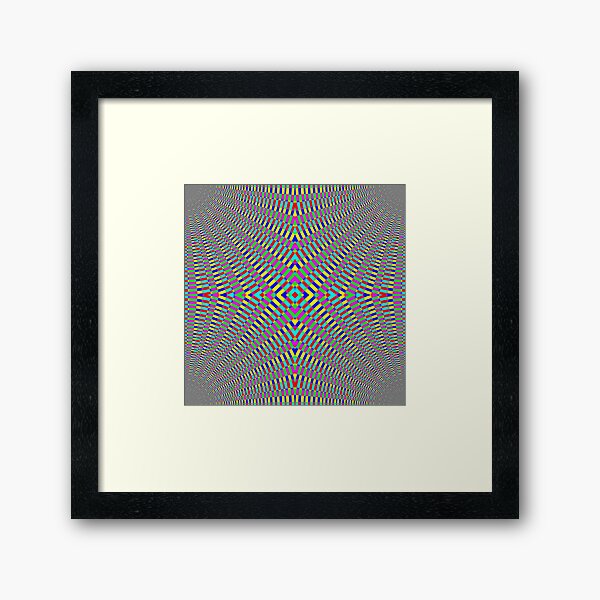 Optical illusion Concentric Circles Geometric Art - концентрические круги Framed Art Print