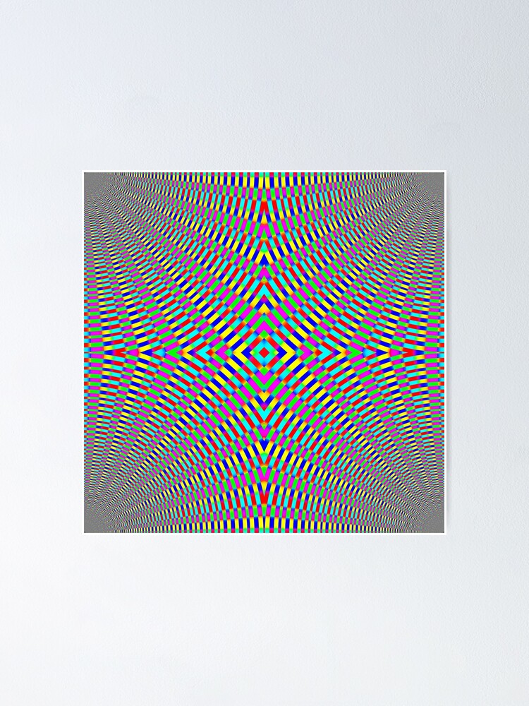 Alternate view of Optical illusion Concentric Circles Geometric Art - концентрические круги Poster
