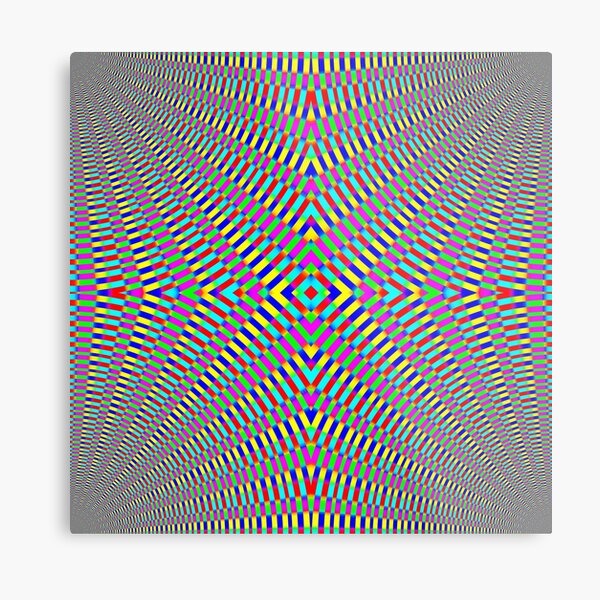 Optical illusion Concentric Circles Geometric Art - концентрические круги Metal Print