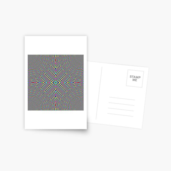 Optical illusion Concentric Circles Geometric Art - концентрические круги Postcard