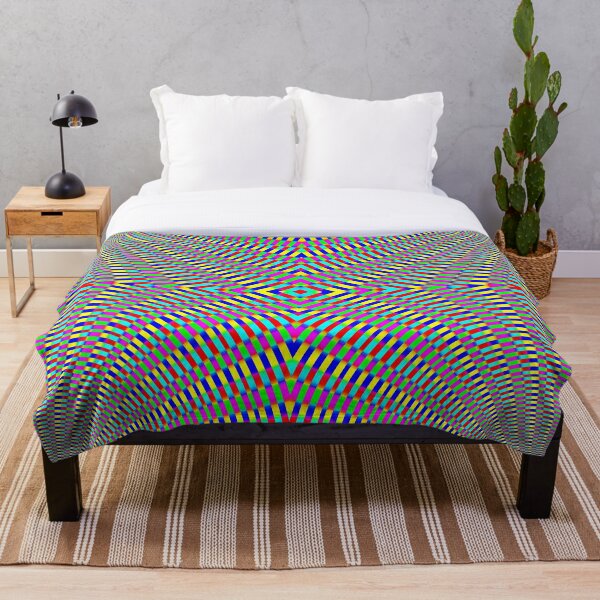 Optical illusion Concentric Circles Geometric Art - концентрические круги Throw Blanket