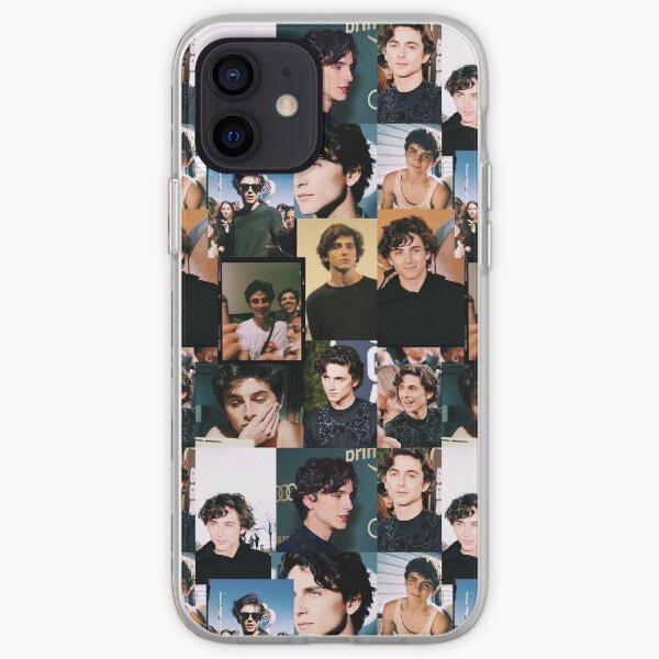 timothee chalamet collage Funda blanda para iPhone