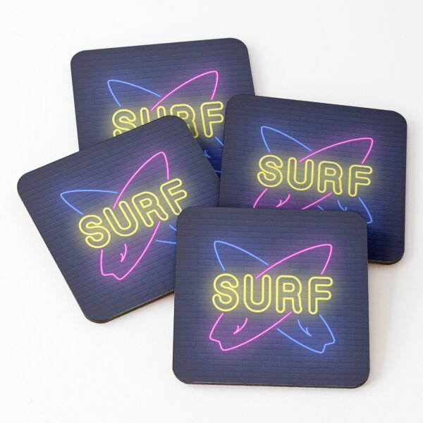 Item preview, Surf neon lettering with crossed surfboards. surfing, extreme sport, tourism. designed and sold by H3ITH7M.