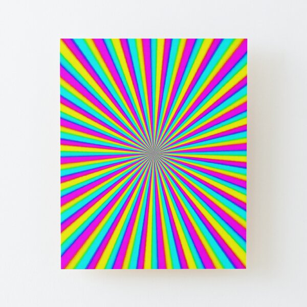 Optical illusion Concentric Circles Geometric Art - концентрические круги Wood Mounted Print