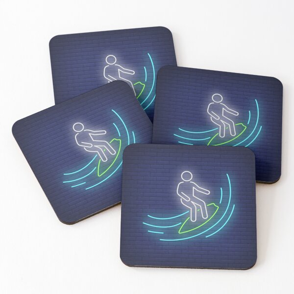 Item preview, Stick Man Surfing On Wave Neon Sign, Surfing, Extreme Sport designed and sold by H3ITH7M.