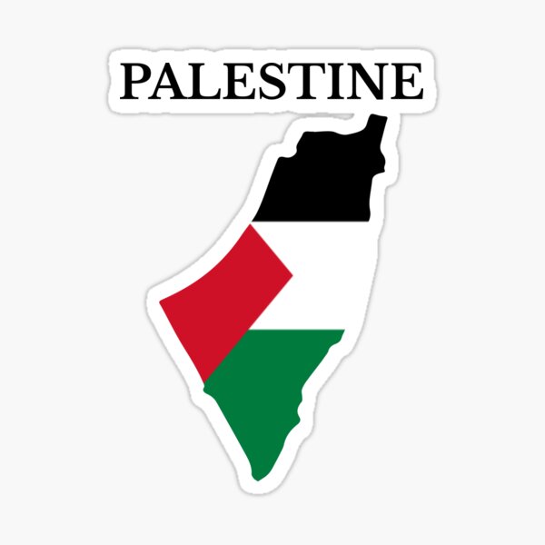 Palestine Map Flag Sticker For Sale By Marosharaf Redbubble   St,small,507x507 Pad,600x600,f8f8f8 