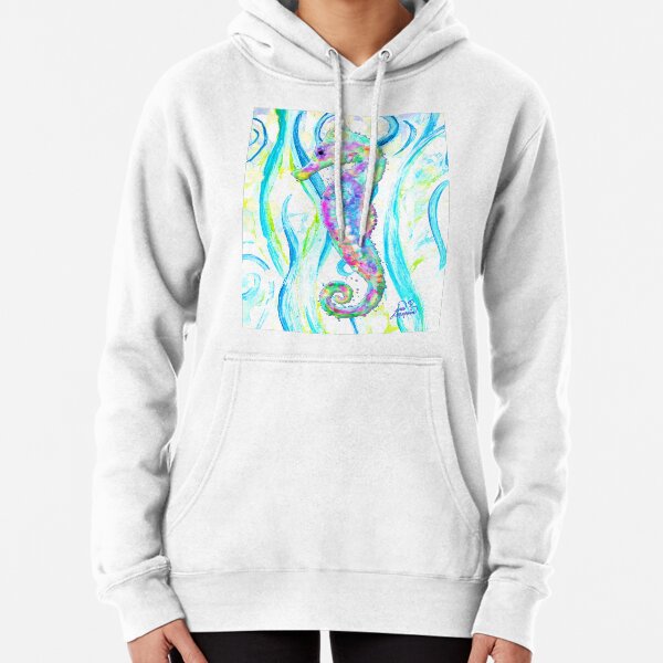 Seahorse Swimming in the Ocean Pullover Hoodie